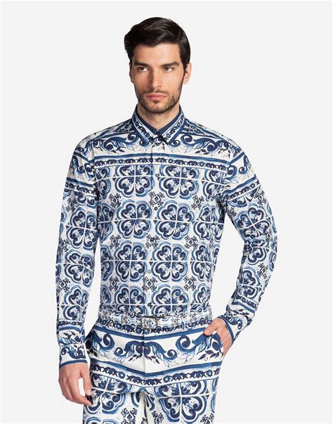 dolce gabbana men shirt floral|dolce and gabbana casual shirts.